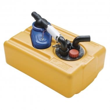 Zbiornik twardy na wodę szarą z pompą 12 V (35 l)