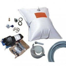 Zestaw do prysznica - pompa instalacji wodnej i zbiornik miękki