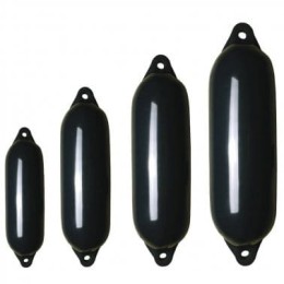 Odbijacz z dwoma otworami czarny 15x60cm z liną