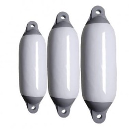 Odbijacz z dwoma otworami biało-szary 15x60cm z liną