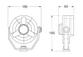 361-002 Wentylator 12 V Turbo, czarny