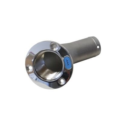 Wlew wody kolankowy inox ∅ 38 mm - bez korka