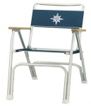 Fotel składany aluminiowy z motywem róży wiatrów