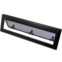 Okno jachtowe Lewmar Flush Mitre 4 otwierane - czarna rama, szara szyba