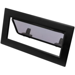 Okno jachtowe Lewmar Flush Mitre 1 otwierane - czarna rama, szara szyba