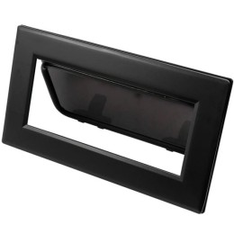 Okno jachtowe Lewmar Flush Mitre 0 otwierane - czarna rama, ciemnoszara szyba