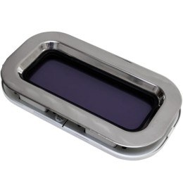 Okno jachtowe Lewmar SS0 nieotwierane - 176x323 mm, stalowe, biała ramka
