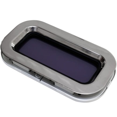 Okno jachtowe Lewmar SS0 nieotwierane - 176x323 mm, stalowe, biała ramka