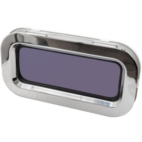 Okno jachtowe Lewmar SS1 nieotwierane - 191x367 mm, stalowe, biała ramka