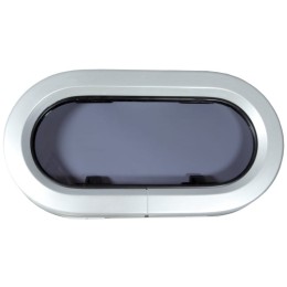 Okno jachtowe Lewmar ST1 otwierane - 191x367 mm, srebrne, prawe, biała ramka