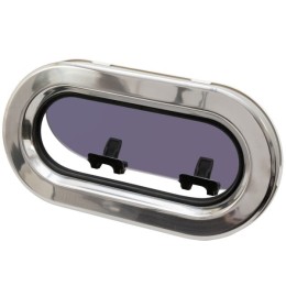 Okno jachtowe Lewmar SS1 otwierane - 191x367 mm, stalowe, prawe, biała ramka