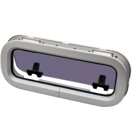 Okno jachtowe Lewmar ST2 otwierane - 176x425 mm, srebrne, biała ramka