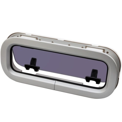 Okno jachtowe Lewmar ST2 otwierane - 176x425 mm, srebrne, biała ramka