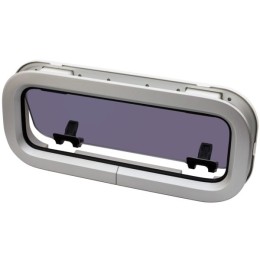 Okno jachtowe Lewmar ST3 otwierane - 191x449 mm, srebrne, biała ramka