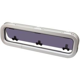 Okno jachtowe Lewmar ST4 otwierane - 191x646 mm, srebrne, biała ramka