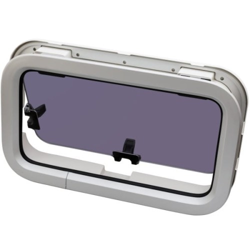 Okno jachtowe Lewmar ST5 otwierane - 264x449 mm, srebrne, biała ramka