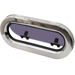 Okno jachtowe Lewmar SS7 otwierane - 191x425 mm, stalowe, prawe, biała ramka