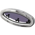 Okno jachtowe Lewmar SS8 otwierane - 196x452 mm, stalowe, srebrna ramka, eliptyczne