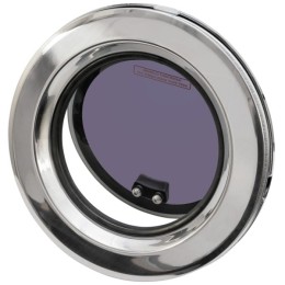 Okno jachtowe Lewmar SSR otwierane - 250 mm, okrągłe, stalowe, srebrna ramka