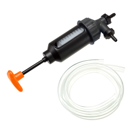 Ręczna pompka transferowa Olbox do wszystkich rodzajów płynów (200 ml) + 2 rurki i 2 adaptery