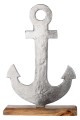 Kotwica ozdobna na drewnianej podstawie