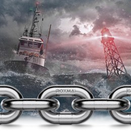 Łańcuch kotwiczny ROXMA stal nierdzewna A4L DIN 766 10 mm