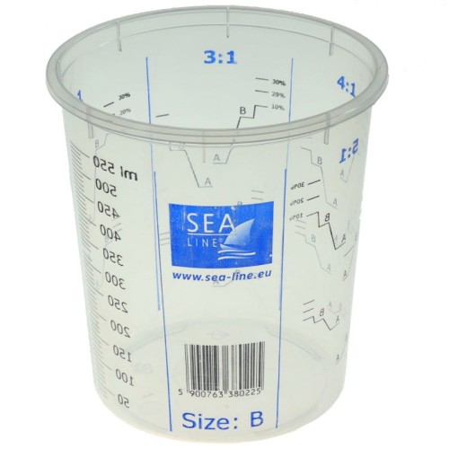 Kubek plastikowy lakierniczy z podziałką Sea-Line® - rozmiar B (0,65 l)
