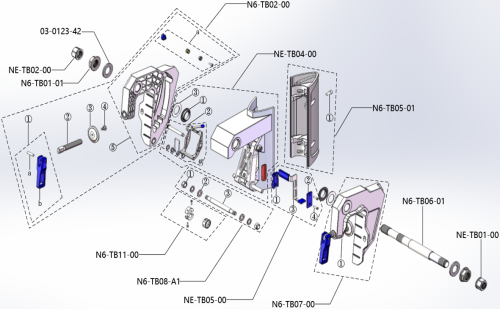 Części zamienne ePropulsion Navy 6.0 Evo T-Bracket