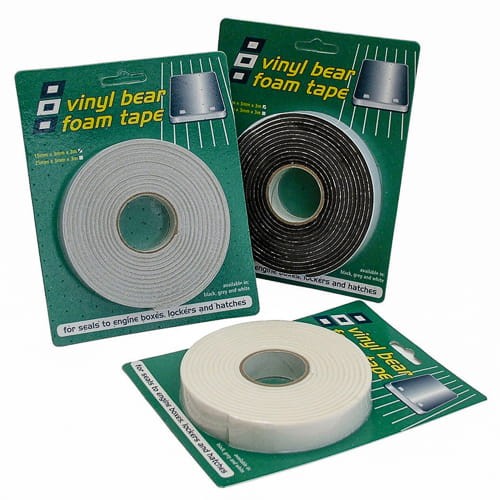 Taśma uszczelkowa samoprzylepna winylowa PSP Marine Tapes Single Vinyl Foam Tape - biała lub czarna (3 m)