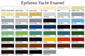 Emalia jachtowa o wysokim połysku Epifanes Yacht Enamel - karta kolorów
