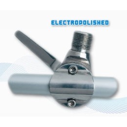 RA165 Chromowana podstawa z gwintem 1 "x14 (poziom.rurka 22,25mm