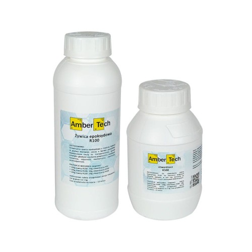 Zestaw żywica epoksydowa AmberTech R100 + Utwardzacz H500 (1,3 kg)