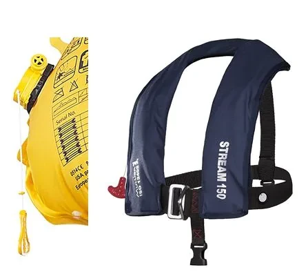 Kamizelka pneumatyczna Mullion Stream 150N ISO12402 ze zwalniakiem Hammar SPI – granatowa