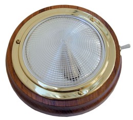 Lampy sufitowe ECO mosiądz z pierścieniem tekowym