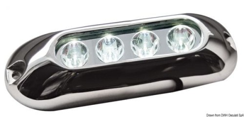 Oświetlenie podwodne 4 diody LED Osculati (białe / niebieskie)