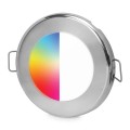 Lampa Hella Apelo EuroLED75 RGB/W, oświetlenie w dół, okrągła, ramka z nierdzewnej stali