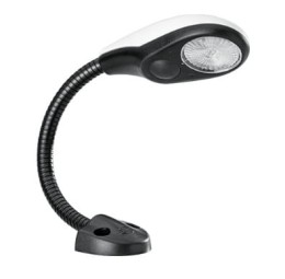 Lampa oświetlenia wnętrza, światło białe, kolor czarny, ramię 400mm, biała osłona