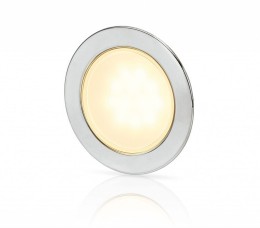 Lampa EuroLED 95 gen2, światło białe ciepłe, okrągła, ramka nierdzewna, mocowanie zaciski sprężynowe, OEM