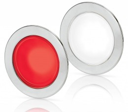 EuroLED 95 gen2 Lampa, światło białe/czerwone, mocowanie zaciski sprężynowe, okrągła