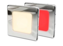 EuroLED 95 gen2 Lampa, światło białe ciepłe/czerwone, mocowanie śruba, kwadratowa