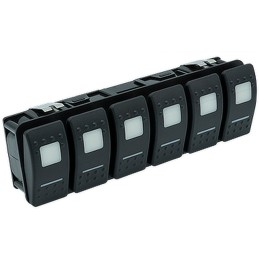 Sześć modułów przełączania cyfrowego VMM serii Contura II , chilowe WŁ. z niebieskim LED i kablem adaptera NMEA2000 0,2m