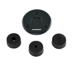 Przejście pokładowe aluminiowe płaskie dla wtyczek do 16mm, przew. 2-8mm, czarne