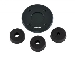 Przejście pokładowe aluminiowe, płaskie dla wtyczek do 30mm, średnicy przew. 9-14mm, czarne