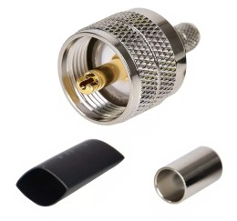 VHF PL259 Męski wtyk zaciskany (UC1) do kabla koncentrycznego RG-8X Glomeasy
