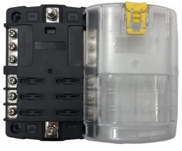 Blok bezpieczników nożowych ze wspólnym źródłem