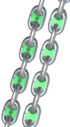 ANCHORIGHT znaczniki łańcucha kotwicznego 6 mm, zielone, 5 szt.
