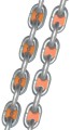 ANCHORIGHT znaczniki łańcucha kotwicznego 6 mm, pomarańczowe, 5 szt.
