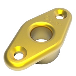 Przepust pokładowy ALLEN z kołnierzem, aluminiowe oko 9 mm, złoty
