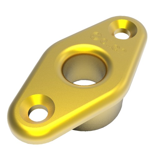 Przepust pokładowy ALLEN z kołnierzem, aluminiowe oko 9 mm, złoty