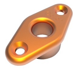 Przepust pokładowy ALLEN z kołnierzem, aluminiowe oko 9 mm, pomarańczowy